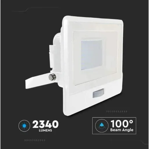 VT-138S LED-Flutlicht mit Sensor - 30 W - 2340 Lm - 4000K - Weiß
