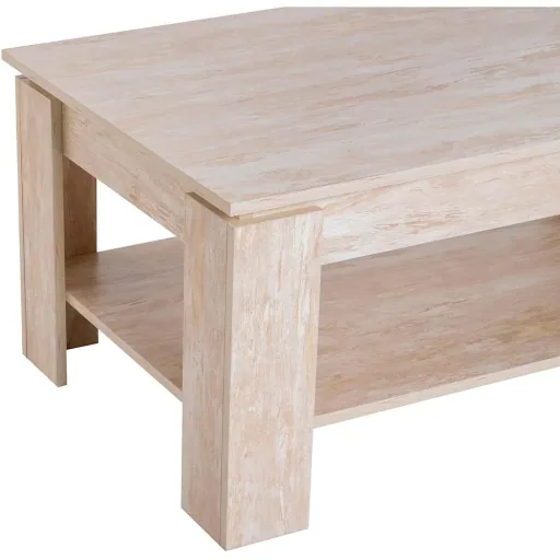 Couchtisch Beistelltisch Kaffetisch mit Ablage Pinie Holz 110 x 65 cm