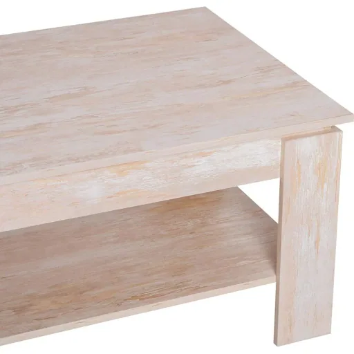 Couchtisch Beistelltisch Kaffetisch mit Ablage Pinie Holz 110 x 65 cm
