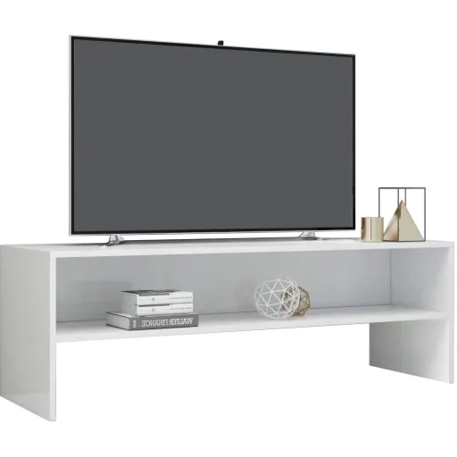 TV-Schrank 120x40x40 cm Hochglanz weiß Spanplatte