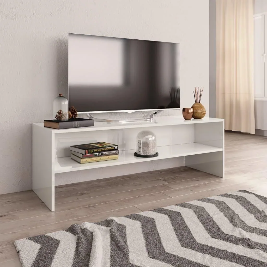 TV-Schrank 120x40x40 cm Hochglanz weiß Spanplatte
