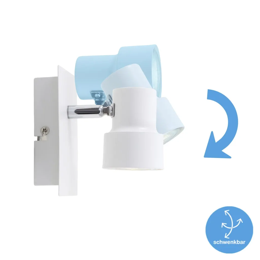 LED Wand- und Deckenleuchte, 12 cm, 460 Lumen, GU10/5 Watt, weiß