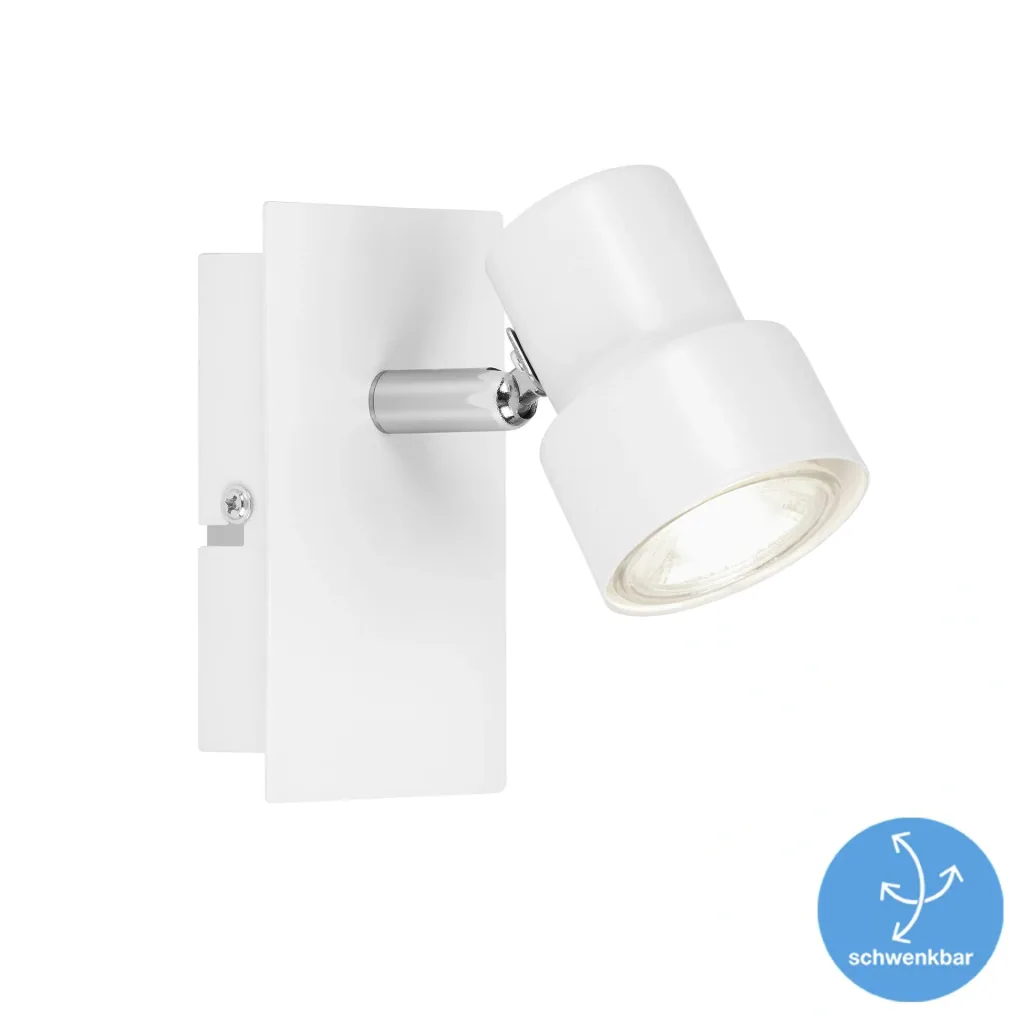 LED Wand- und Deckenleuchte, 12 cm, 460 Lumen, GU10/5 Watt, weiß