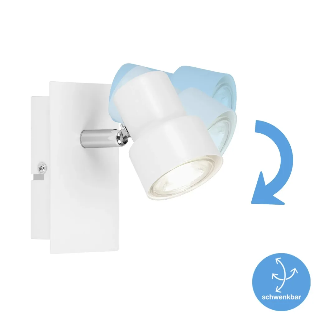 LED Wand- und Deckenleuchte, 12 cm, 460 Lumen, GU10/5 Watt, weiß