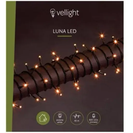Vellight Weihnachtsbeleuchtung - 40m - 600 LEDs - Arizona Weiß - Innen & Außen