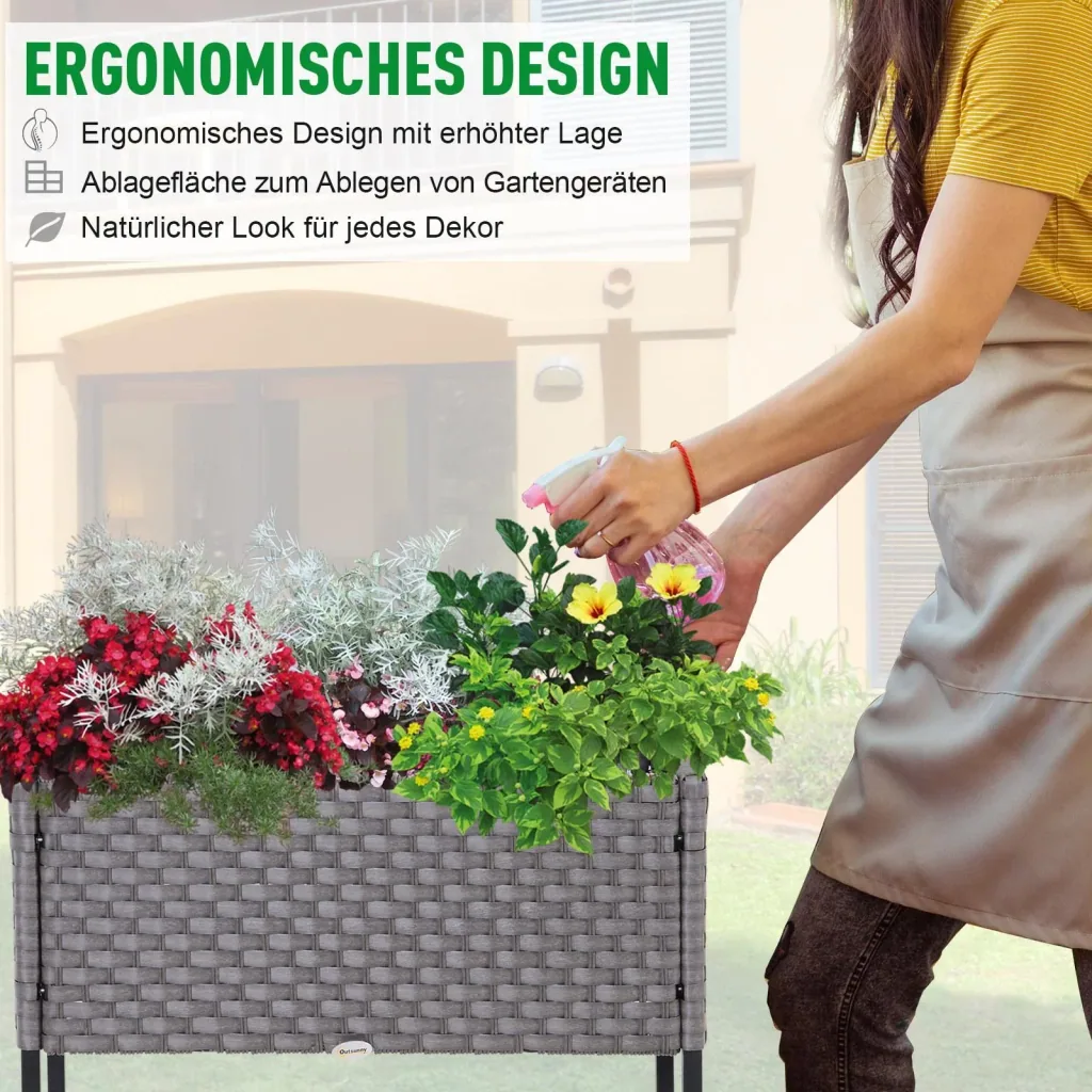 Hochbeet mit Ablage