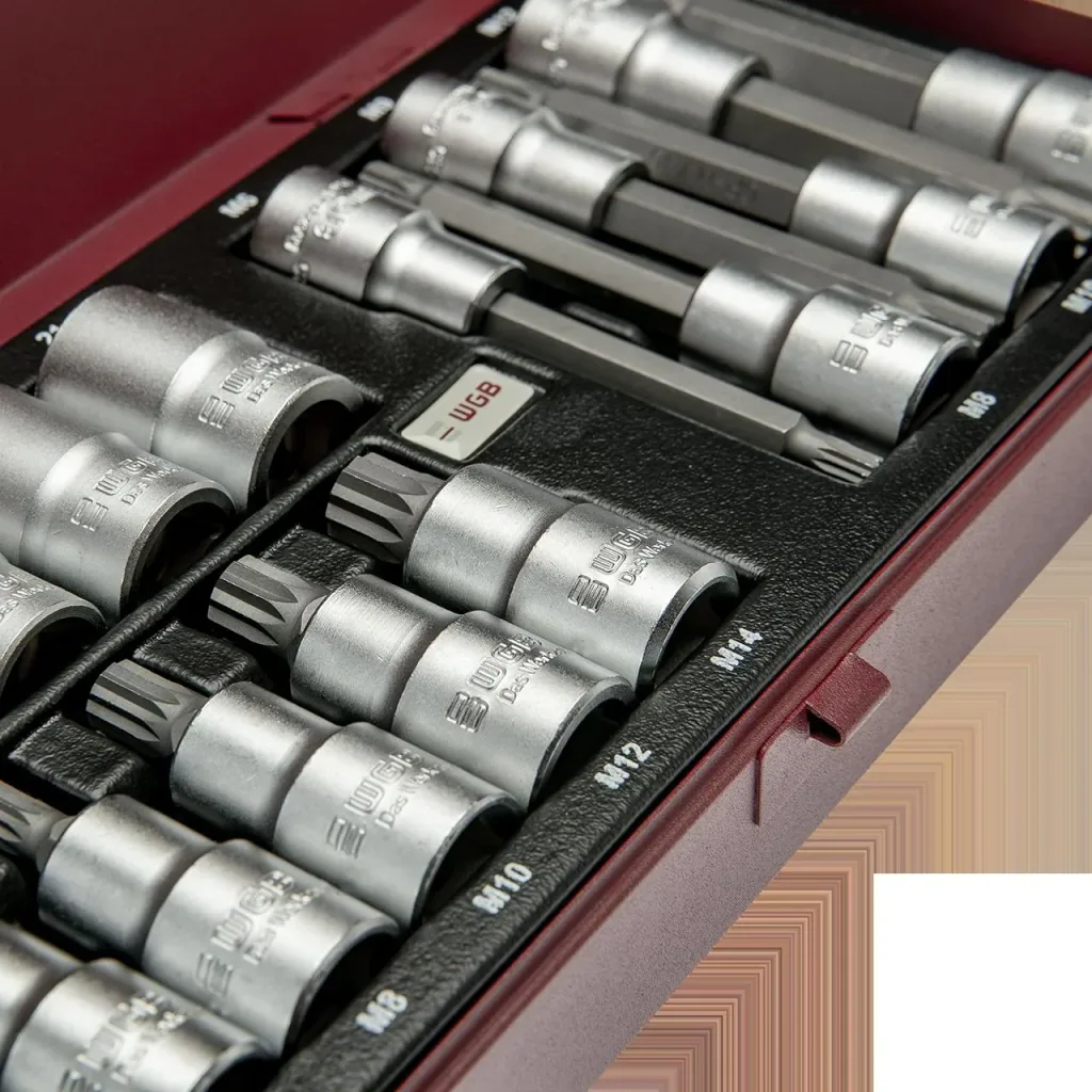 Steckschlüssel-Garnitur 1/2" mit XZN Bits 18-teilig