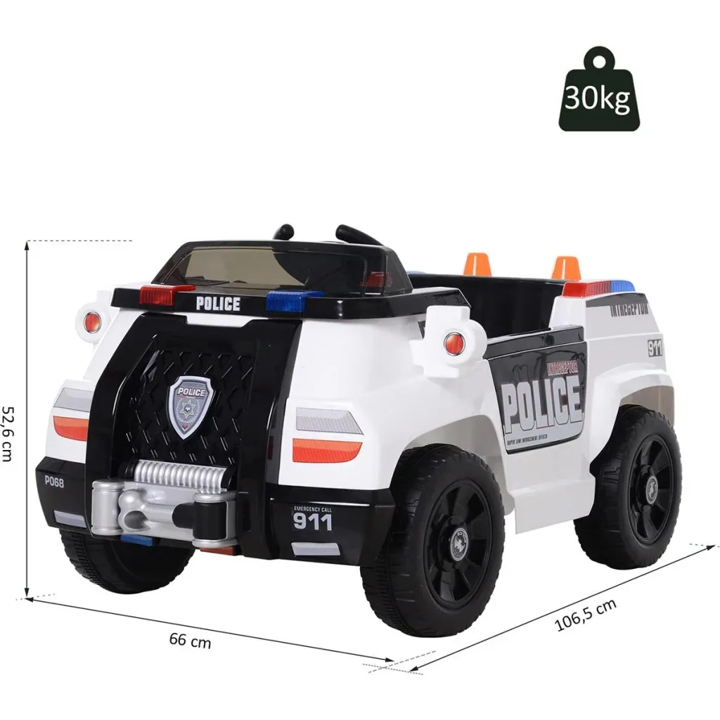 Kinder Polizeiauto mit Fernbedienung weiß