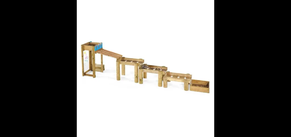 Discovery Wasserspiel Forest , Outdoor-Wasserspiel für Kinder aus Holz, Malscheibe, natur