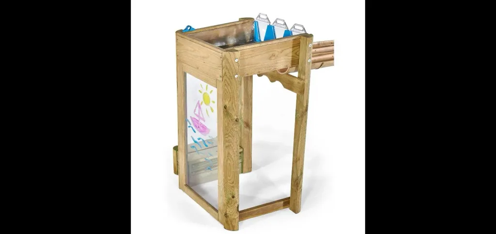Discovery Wasserspiel Forest , Outdoor-Wasserspiel für Kinder aus Holz, Malscheibe, natur