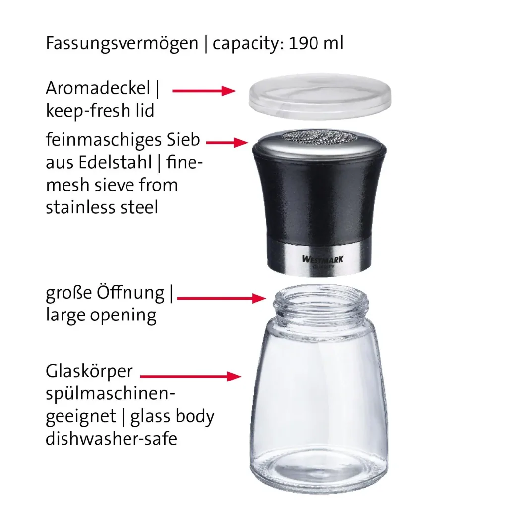 Puderzuckerstreuer "Blacky"