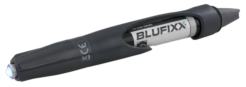 Felgen-Reparaturstift 5 g - inklusive blauem LED-Licht - silber