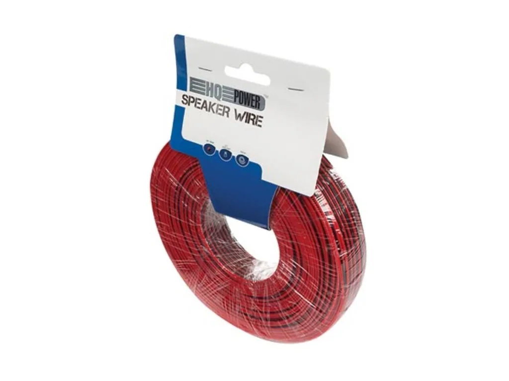 Lautsprecherkabel 2x0.50mm², 100 Meter, rot schwarz, Spule, reines OFC-Kupfer, flexibler Audio-Draht für Lautsprecherverbindung, Studio-Sound-Verkabelung, sauberes Signal für Heiminstallation