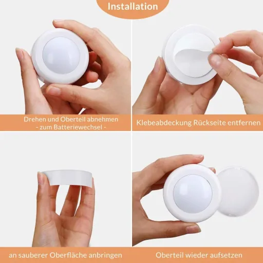 LED-Lampe 6er-Set Skab White mit Fernbedienung