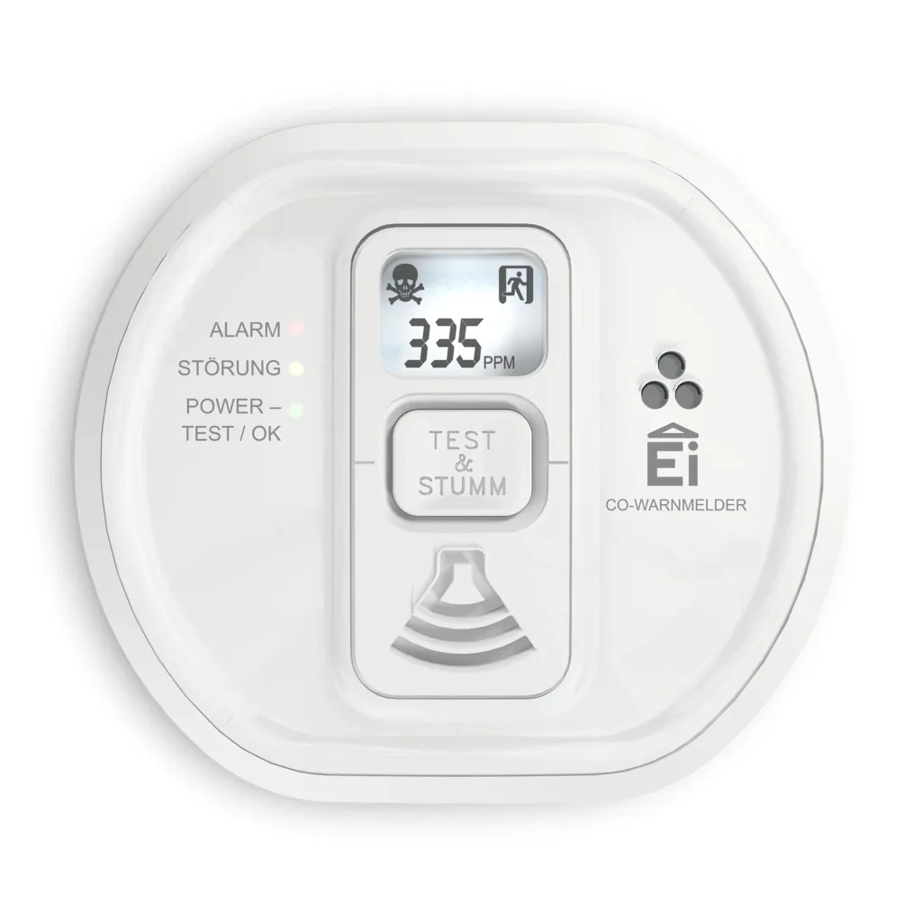 Kohlenmonoxid (CO) Warnmelder Ei208D mit LCD-Display