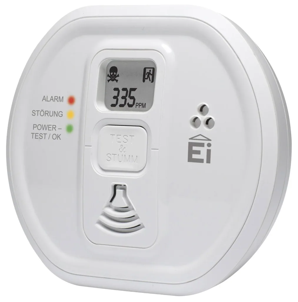 Kohlenmonoxid (CO) Warnmelder Ei208D mit LCD-Display