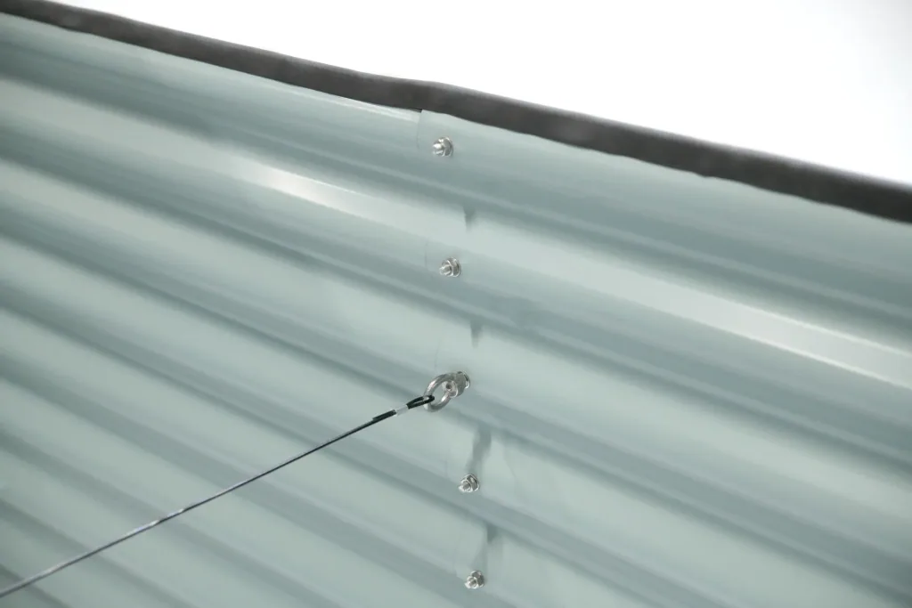 Westmann Hochbeet Grow Faster, 240×80×82 cm, Anthrazit – Metall aus verzinktem Wellblech