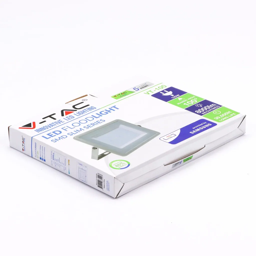 VT-100-G LED-Flutlicht - 100 W - 8000 Lumen - 4000K - grau