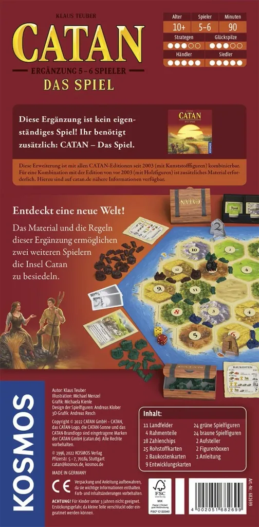 Catan - Das Spiel - Erweiterung - Ergänzug 5/6 - Spieler 2022
