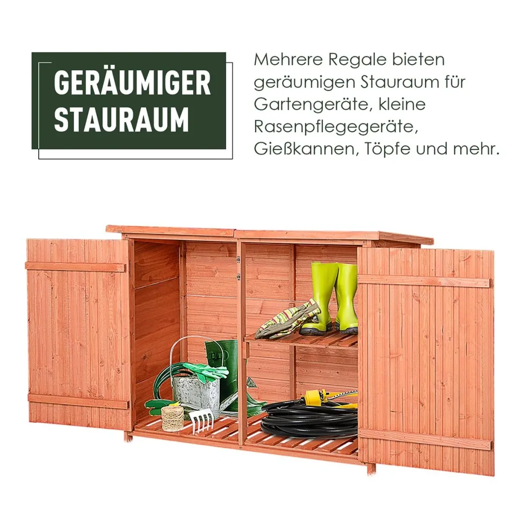 Gerätehaus mit Ablage natur