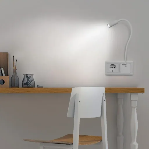 LED-Wandleuchte Svetloba Weiß mit Fernbedienung