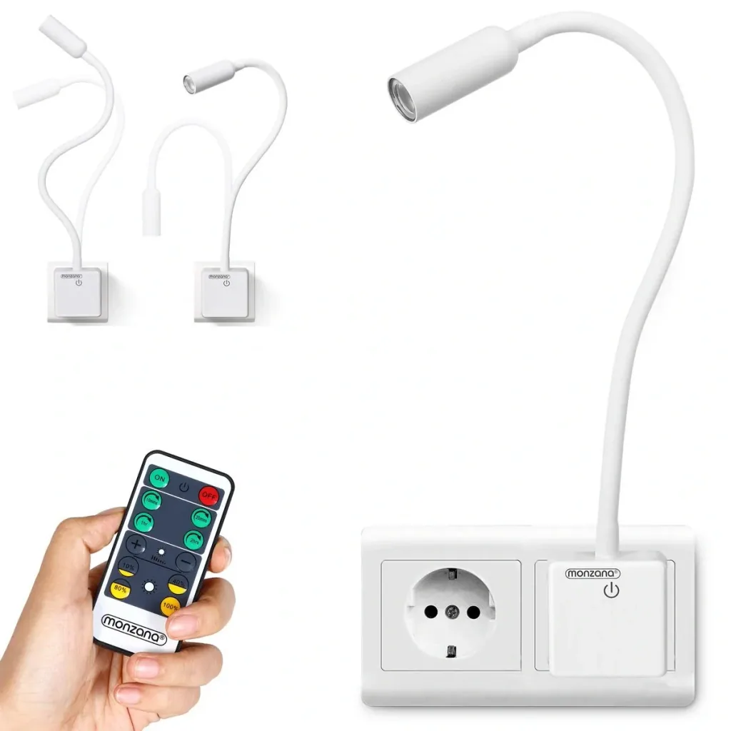LED-Wandleuchte Svetloba Weiß mit Fernbedienung