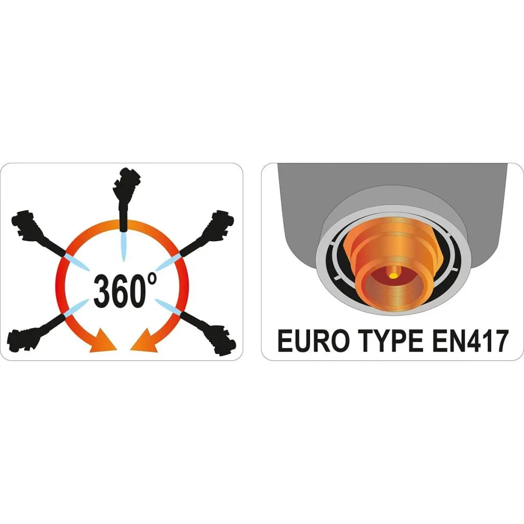 Lötbrenner / Gasbrenner - 360° drehbar - Piezo-Zündung