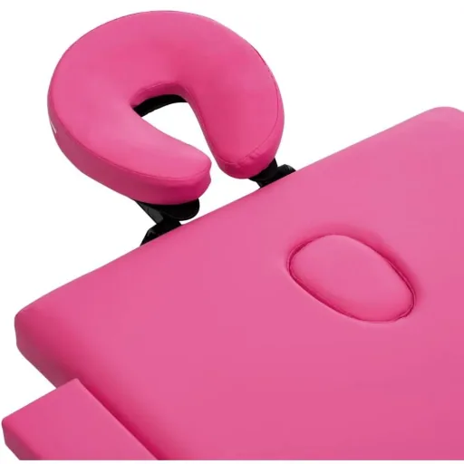 Massagetisch faltbar 2 Zonen Holz rosa
