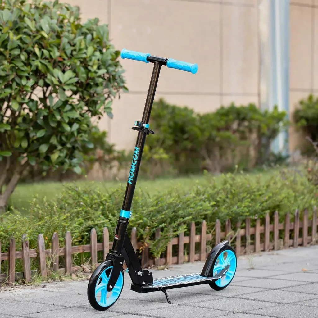 Kinderscooter klappbar Kickscooter mit Hinterbremsen für 14+ Jugend Tretroller höheverstellbar Räder 200 mm bis 100 kg b