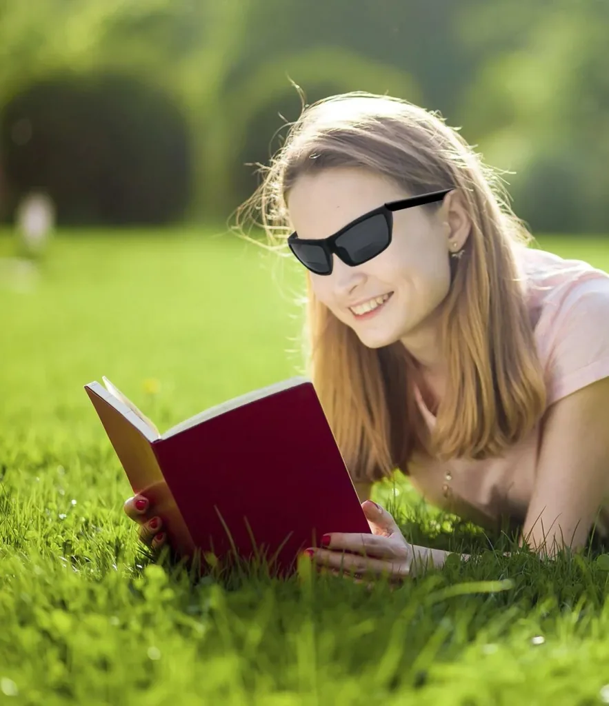 Sonnen-Lesebrille mit 300% Vergrößerung