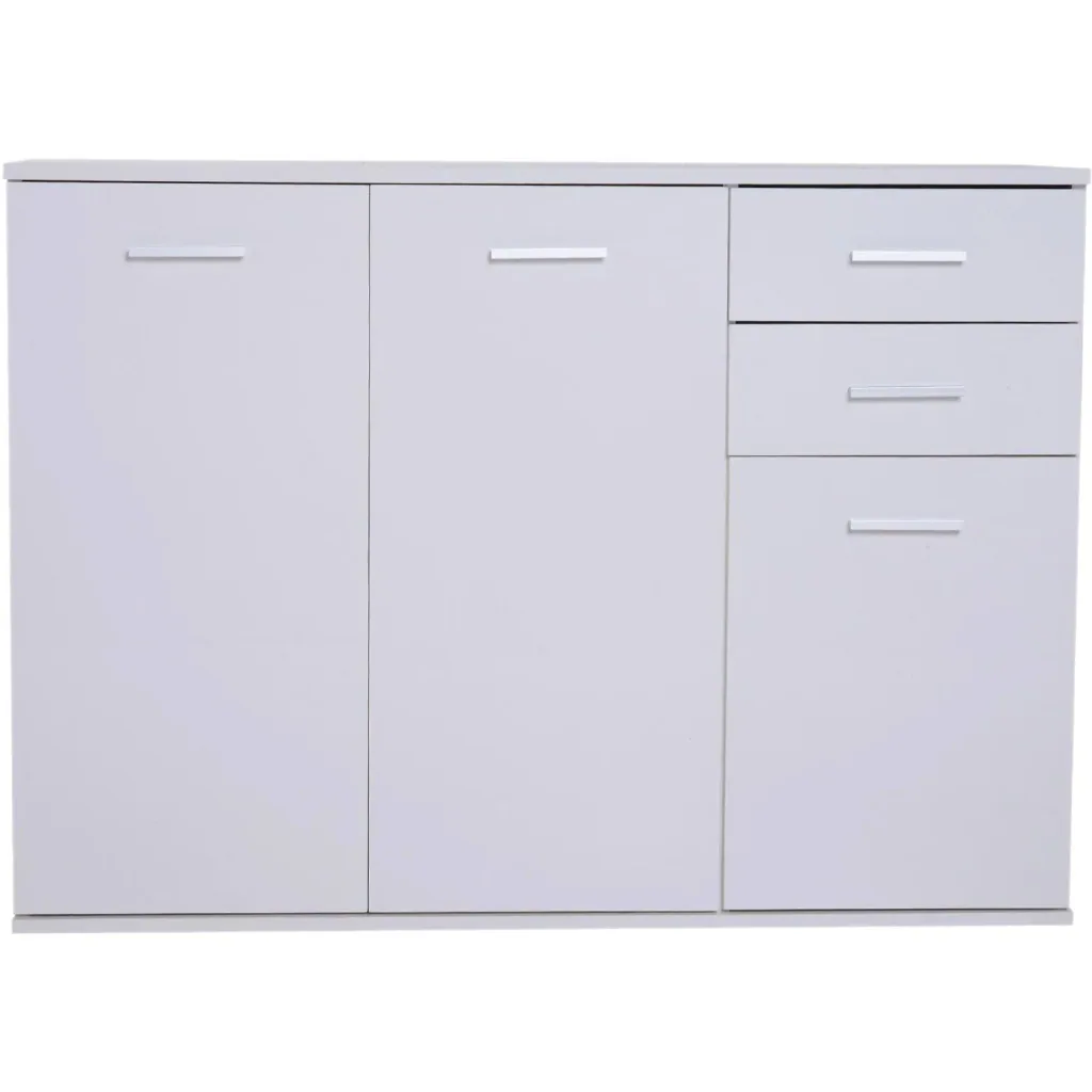 Kommode Standschrank Sideboard Schubladenkommode Beistellschrank verstellbar Fach mit 2 Schubladen 106 x 35 x 76 cm