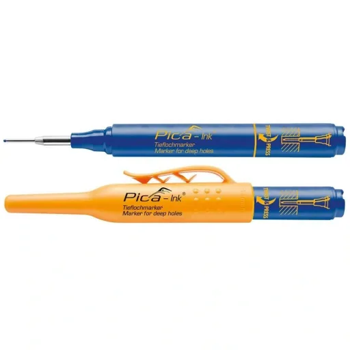 Textmarker blis 150/40 für tiefe Löcher - permanent - blau
