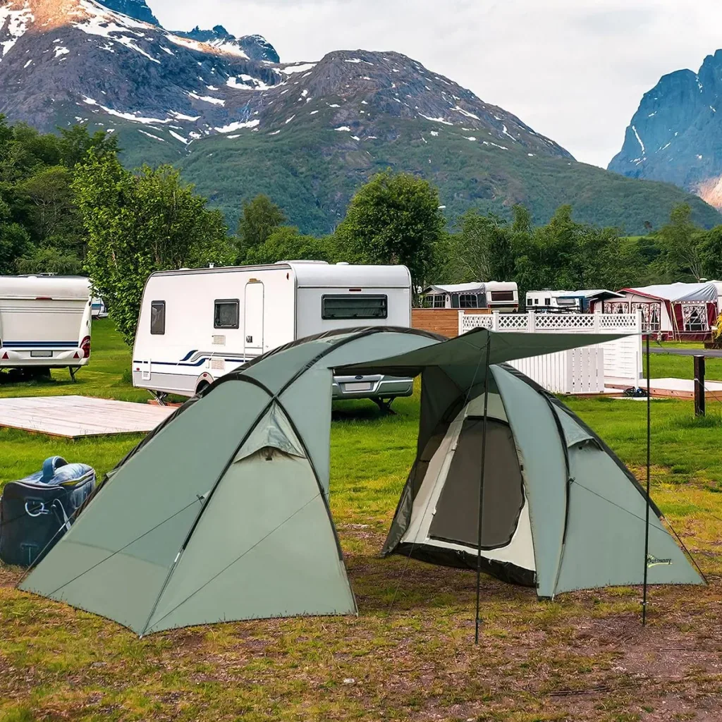 Campingzelt für 4-5 Personene grün