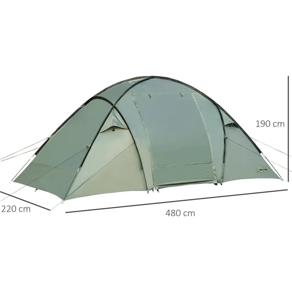 Campingzelt für 4-5 Personene grün