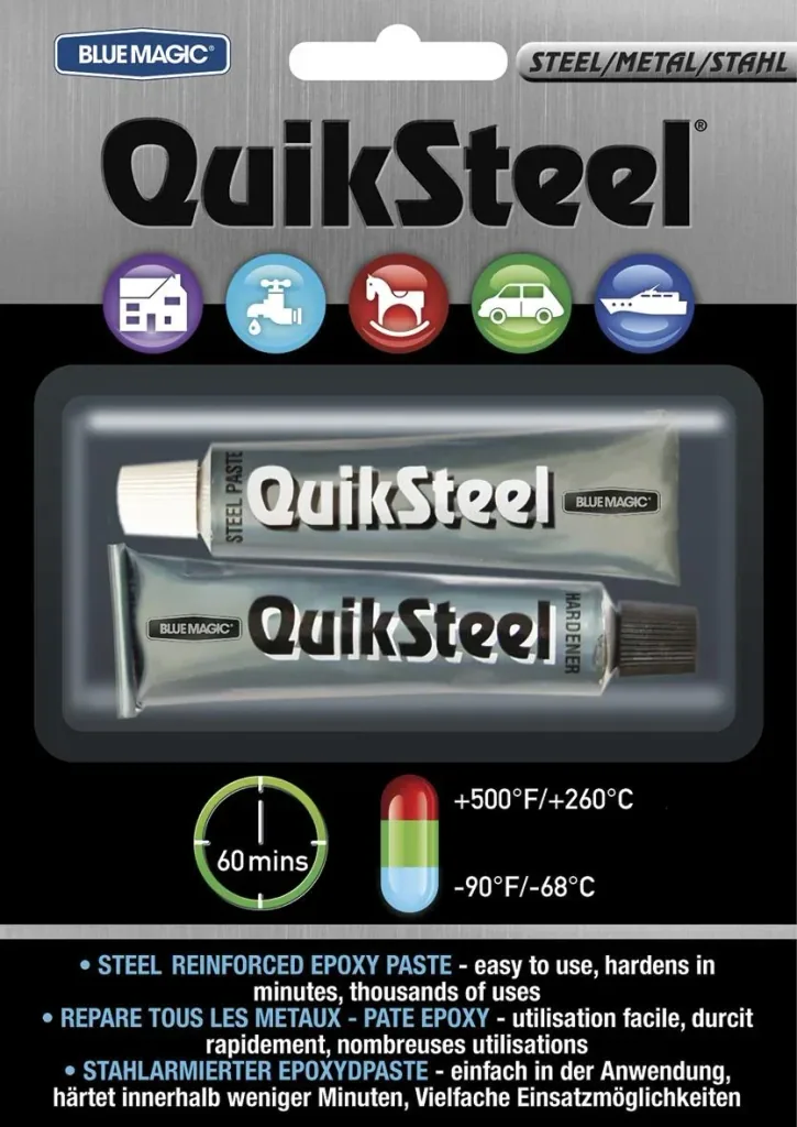 QuikSteel Zweikomponenten Superkleber Metall