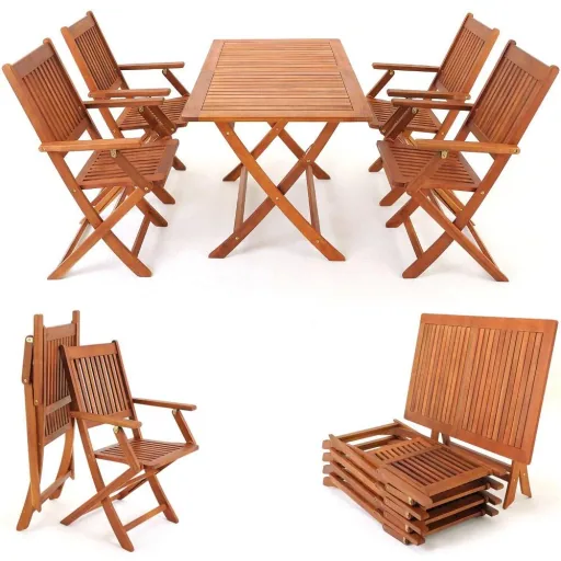 Luxus-Gartenset 'Sydney' 5-teilig - Akazienholz - FSC-zertifiziert