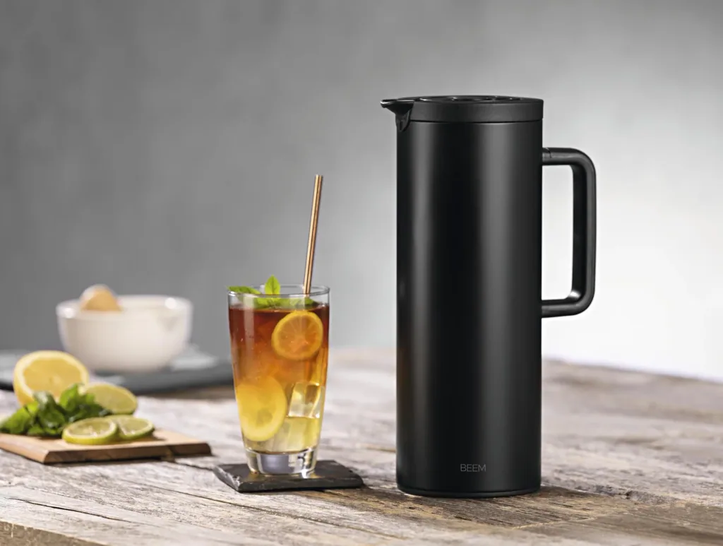 Isolierkanne schwarz matt, 1 Liter