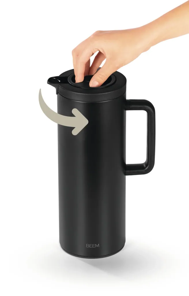 Isolierkanne schwarz matt, 1 Liter