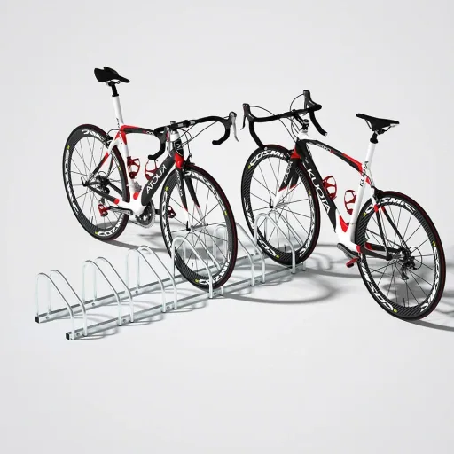 Metall-Fahrradständer für 6 Fahrräder - 160x32x27 cm