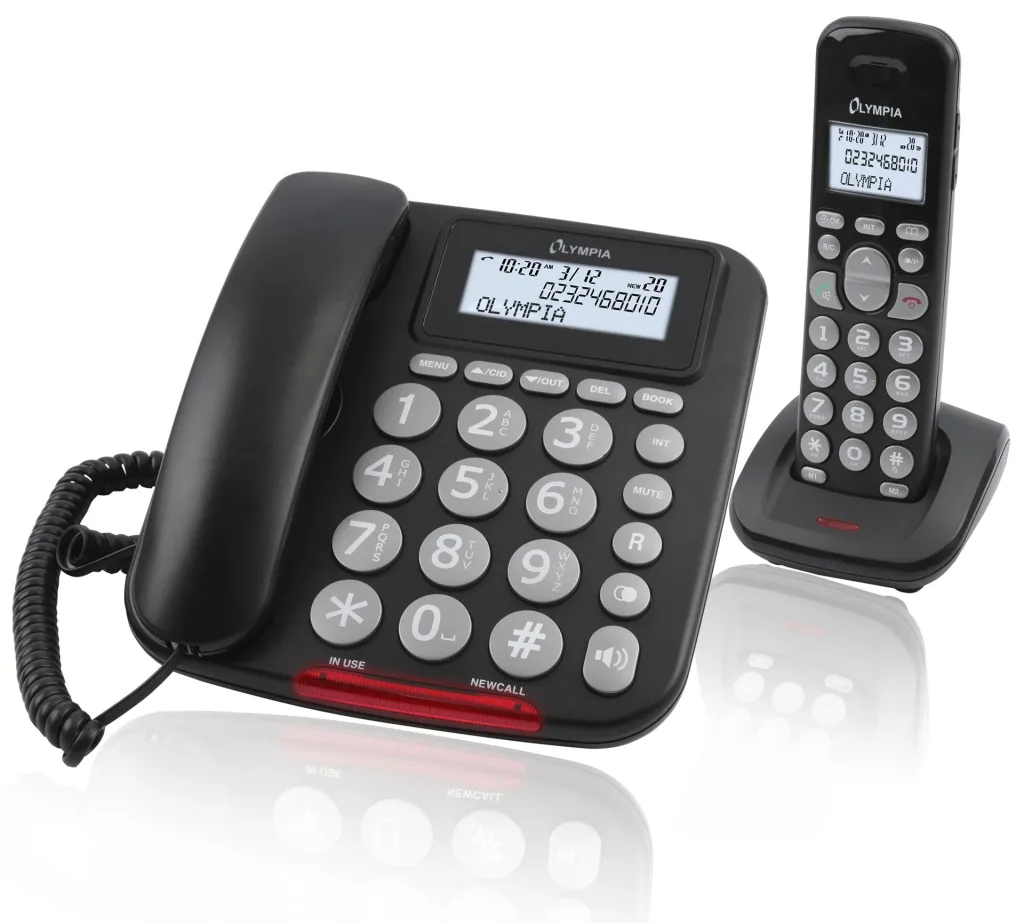 Großtasten Telefon mit DECT Großtasten Mobilteil