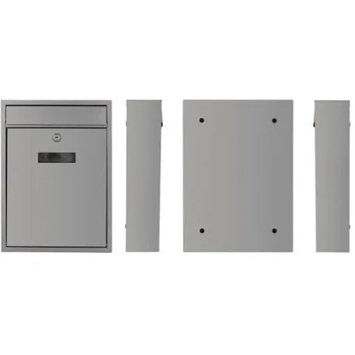 Briefkasten Ibiza Silber - 260x80x360 mm