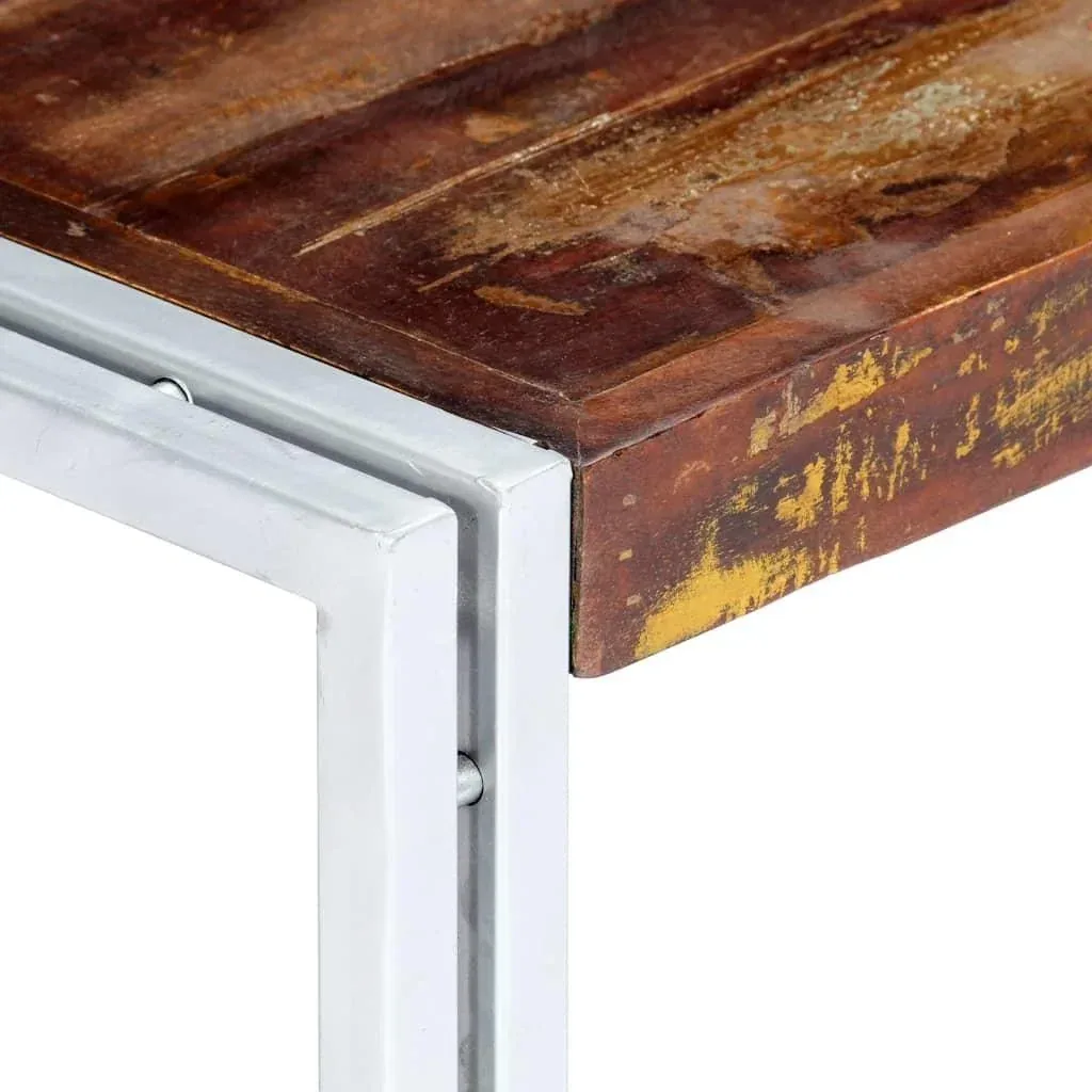 Couchtisch 60x60x35 cm aus massivem recyceltem Holz