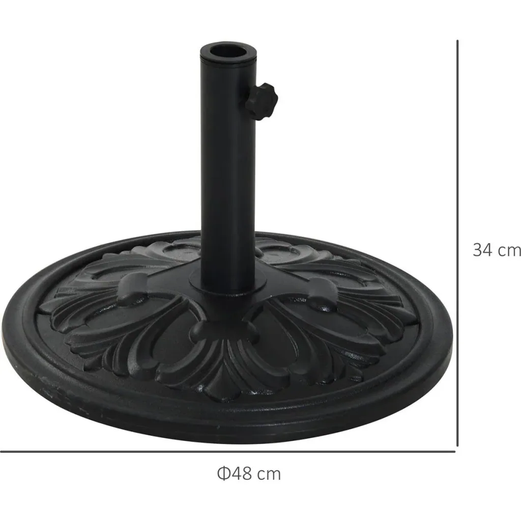 Sonnenschirmständer Schirmständer Schirmhalter Schirmfuß 13 kg Ständer Schirm Ø35/Ø38/Ø48mm Kunststoff + Zement Antik Sc