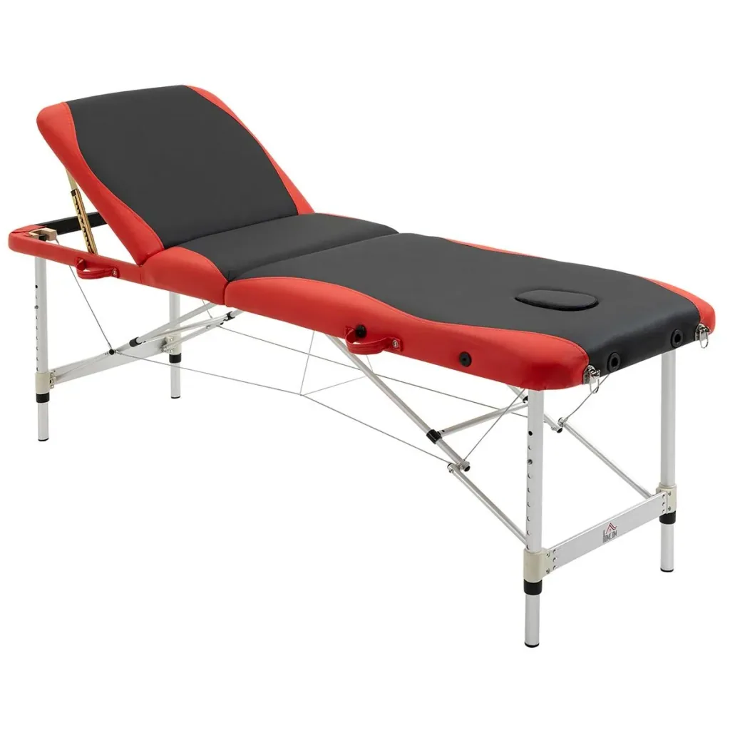Massageliegen klappbar Kosmetikliegen höhenverstellbarer Massagetisch mit Kopfstütze Massagebett Aluminium Schaumstoff K