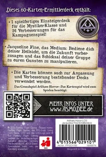 Arkham Horror Das Kartenspiel - Jacqueline Fine ( Ermittler Deck )