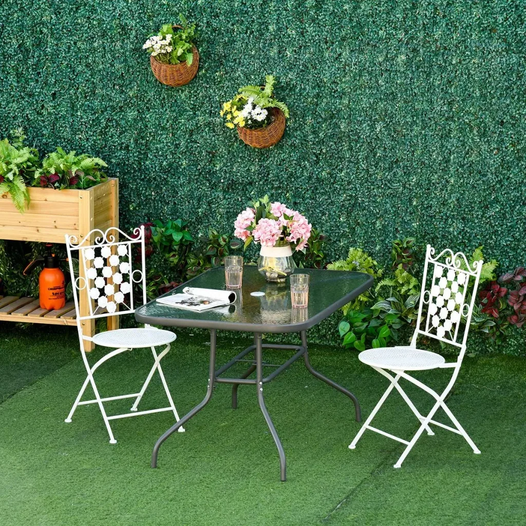 Gartentisch mit Schirmloch carbongrau