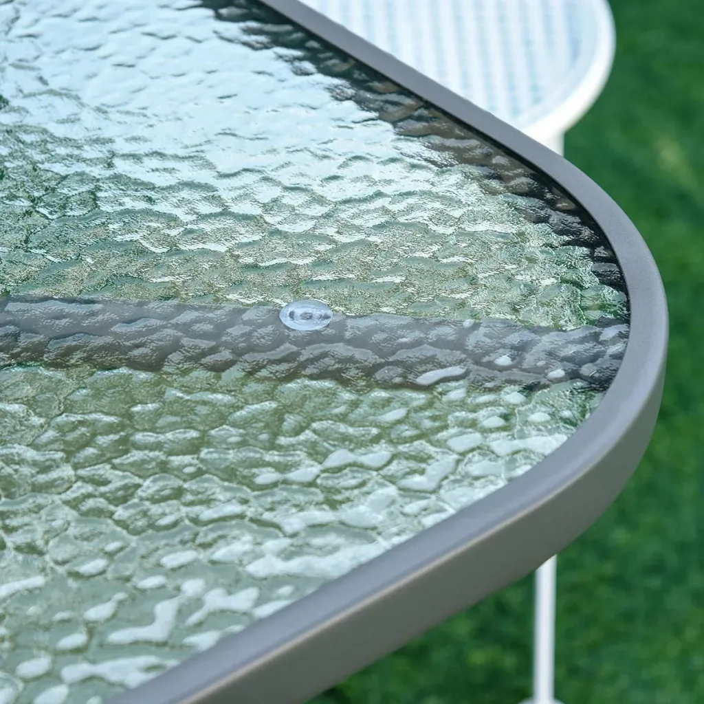 Gartentisch mit Schirmloch carbongrau