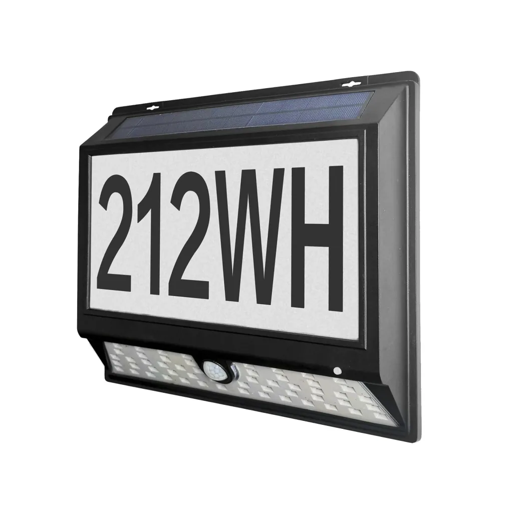 LED Solar Hausnummer- und Wandlicht mit Bewegungsmelder