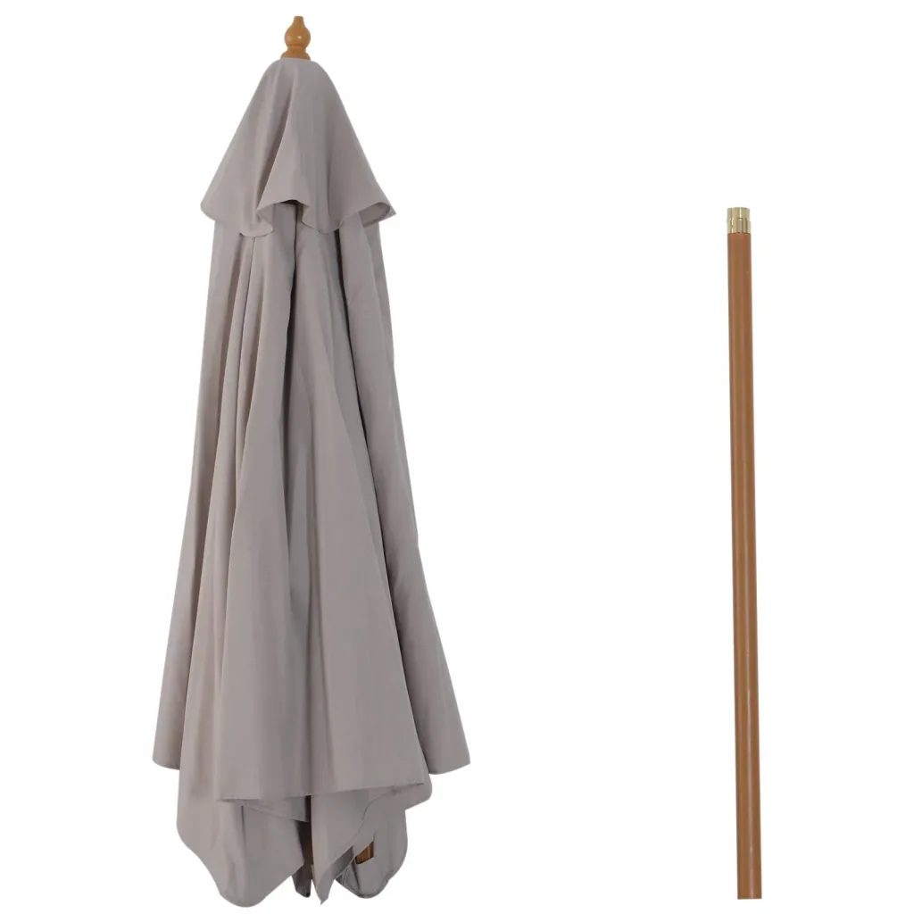 Sonnenschirmmarkise 3-Stufen-Bambus 180/ Polyester grau