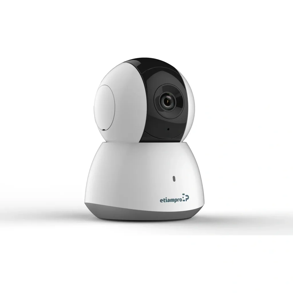 Mini-IP-Kamera, Überwachungskamera, WiFi, Pan/Tilt, 2 MP, IR-LEDs, Nachtsicht 10 m, festes Objektiv, DWDR-Technologie, Guarding Vision App, für Innen- und Außenbereich, weiß